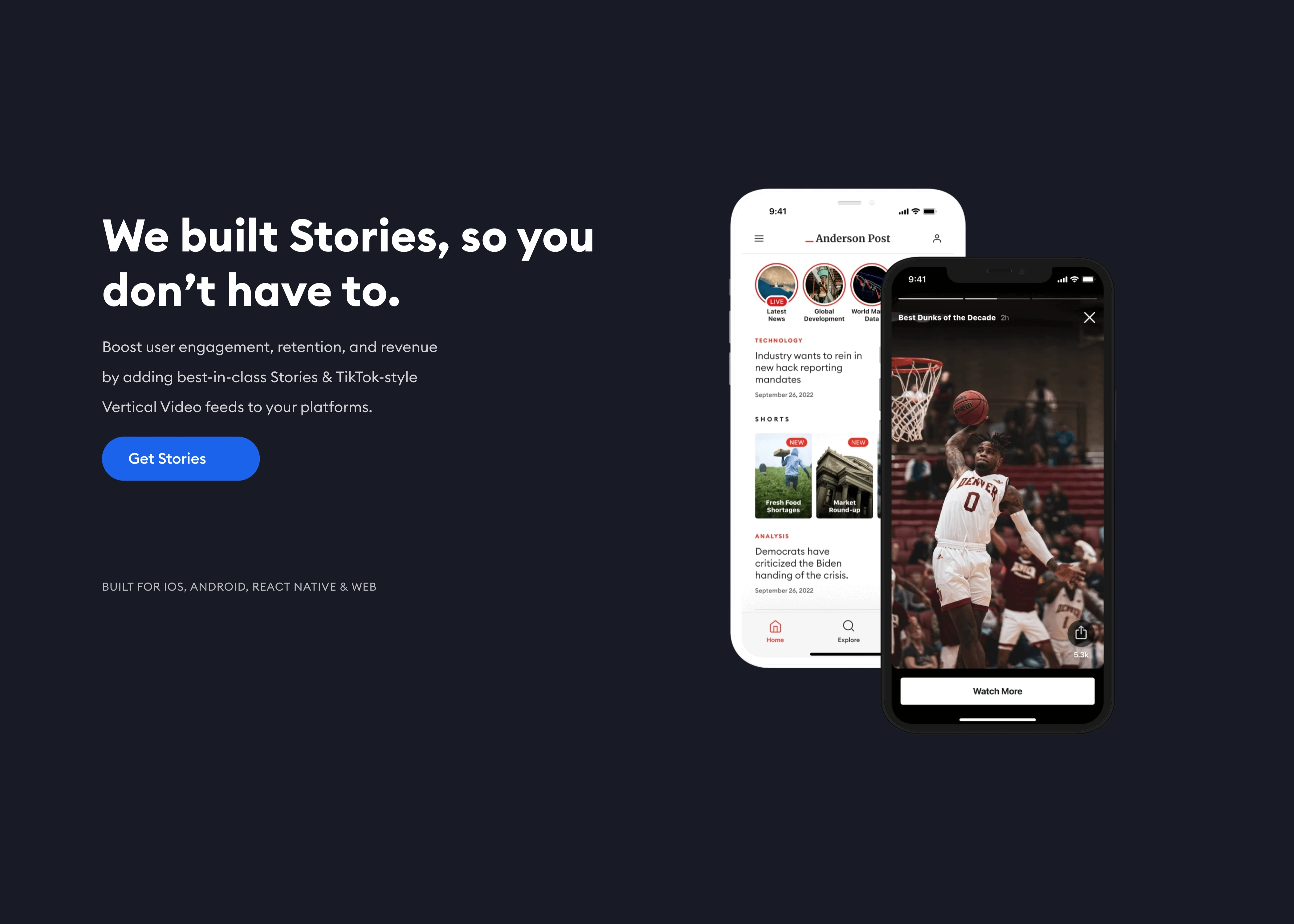 The Storyteller marketing introduction, captured from Storyteller and centered on a background matched to the brand.