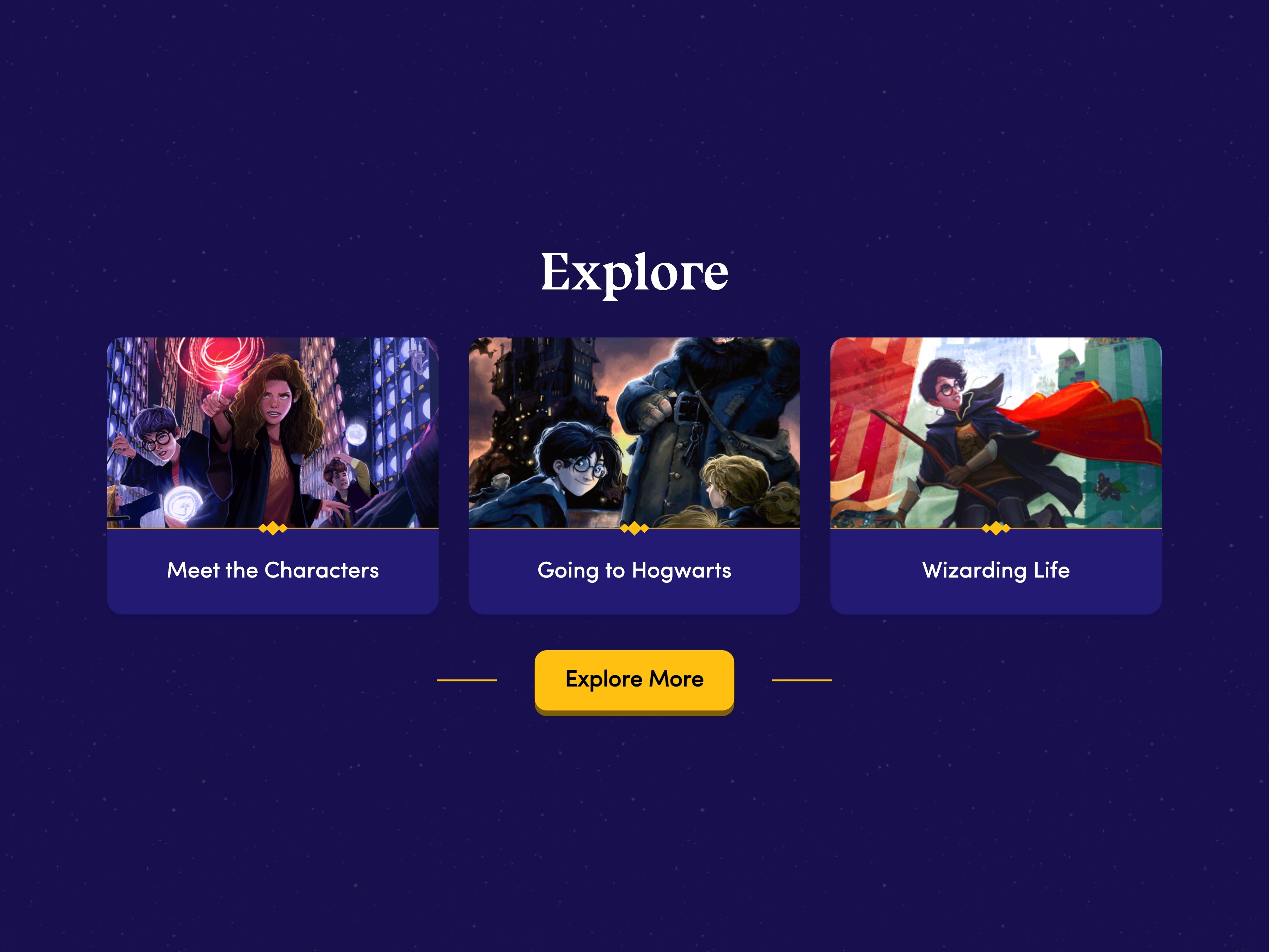 Explore the wizarding world, captured from Starting Harry Potter and centered on a background matched to the brand.